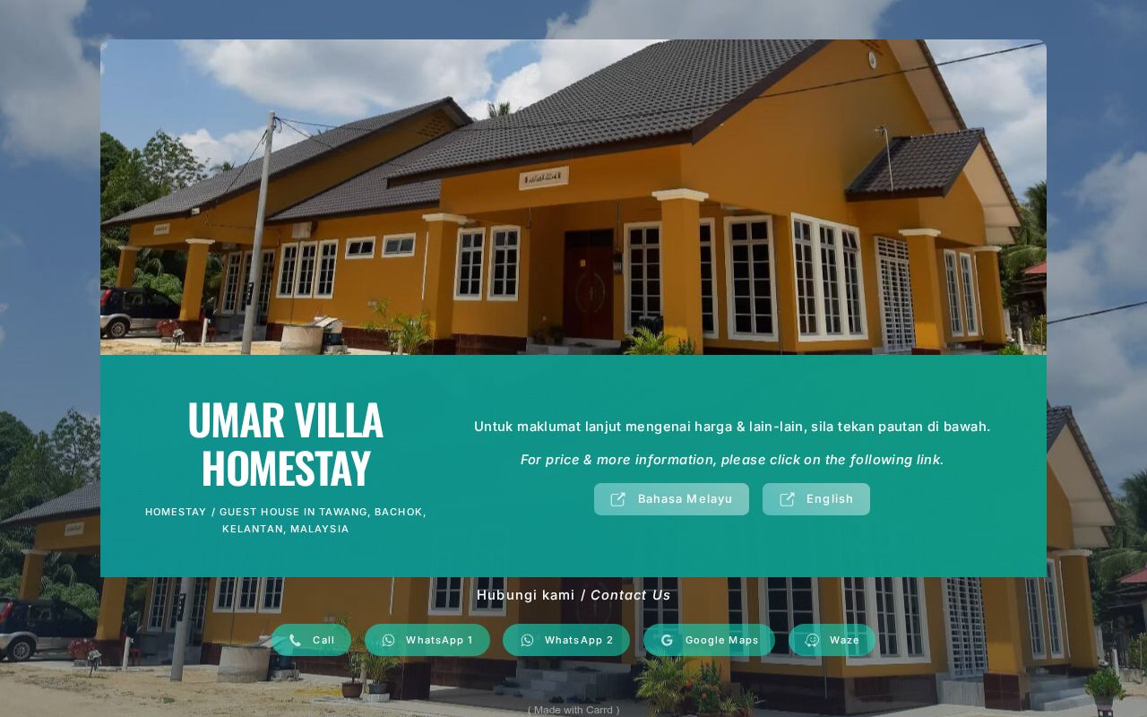 Umar House Rent Umar Villa Homestay Website
